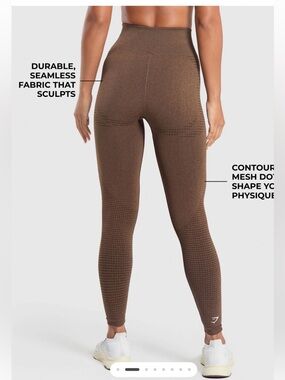 Gymshark VITAL SEAMLESS 2.0 LEGGINGS small Euc expresso marl